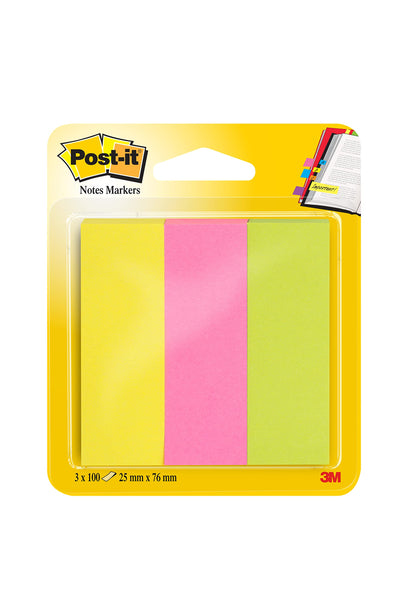 Post-it Note Markers 100 each of Neon Yellow - Pink and Lime Green Ref 6713