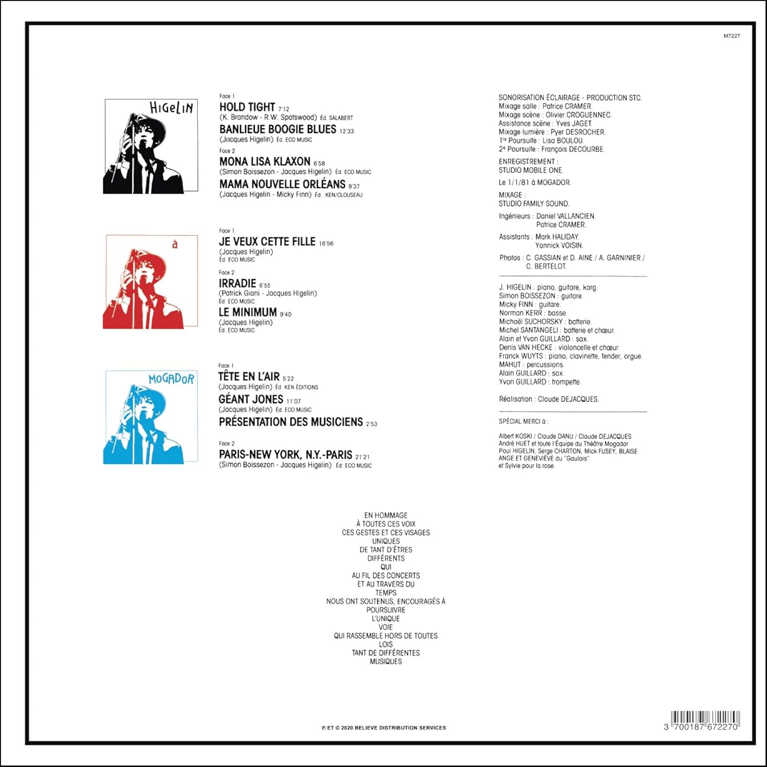 Jacques Higelin - Higelin A Mogador (3 LP)