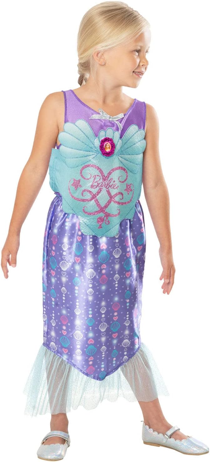 Rubies Barbie prinsessenbox voor meisjes, 3 sets met rokken en top, tiara, haarelastiek en stickers, officiële mattel voor verjaardag, Kerstmis, geschenken en spelletjes
