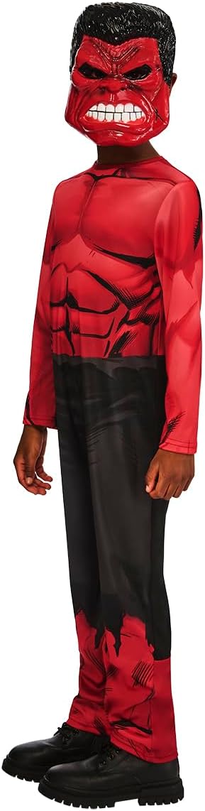 Rubie's Officiële Marvel Red Hulk klassieke kinderkostuum, superheldenkostuum voor kinderen, maat 3-4 jaar