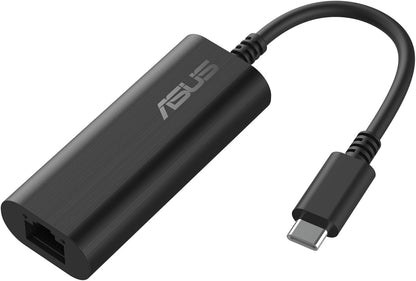 ASUS USB-C2500 V2, Adattatore Ethernet da 2.5G, Compatibile con 2.5G/1G/100Mbps, Facile Installazione, Ampia Compatibilità grazie alla Porta USB, Compatto e Adatto per i Viaggi, Nero