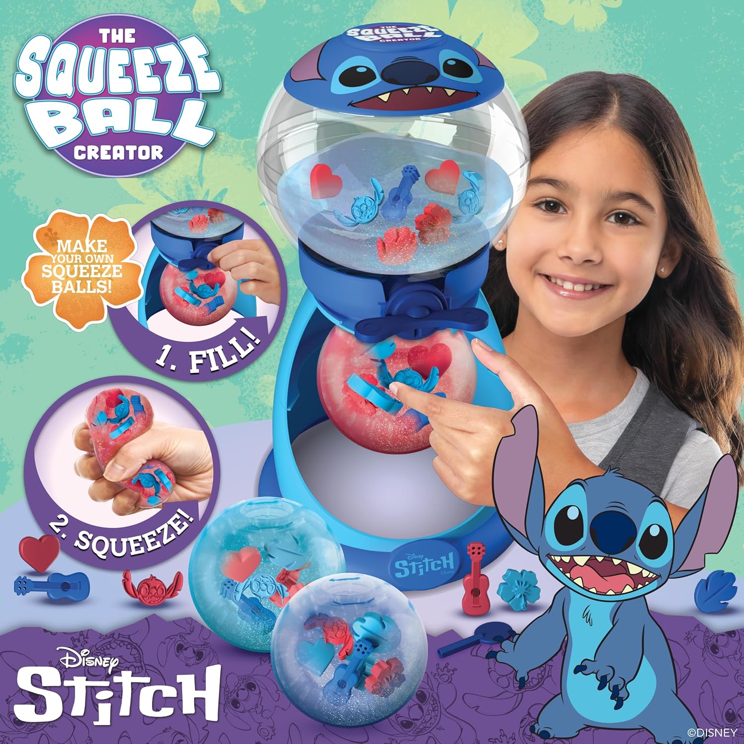 The Squeeze Ball Creator Disney Stitch Make your own reusable squeezeballs with themed add ins Offical Disney Stitch merchandise