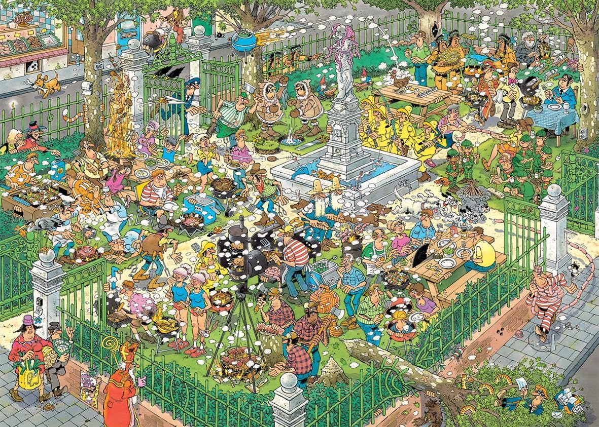 Jan van Haasteren, BBQ Feest!, 1000 stukjes puzzel, Legpuzzel volwassenen