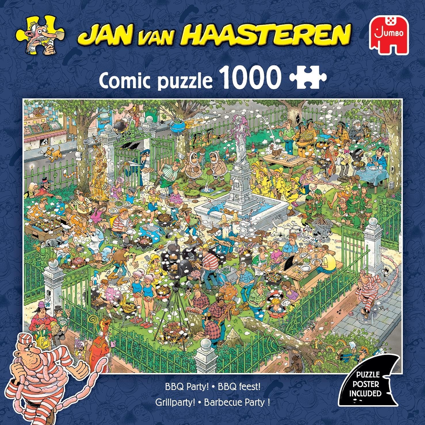 Jan van Haasteren, BBQ Feest!, 1000 stukjes puzzel, Legpuzzel volwassenen