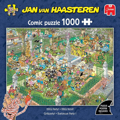 Jan van Haasteren, BBQ Feest!, 1000 stukjes puzzel, Legpuzzel volwassenen