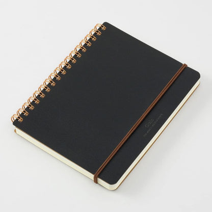 Midori 15222006 Ring Notebook, Grain, B6 Transformation, Black
