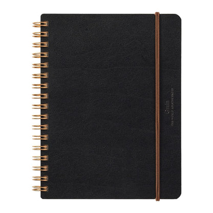 Midori 15222006 Ring Notebook, Grain, B6 Transformation, Black
