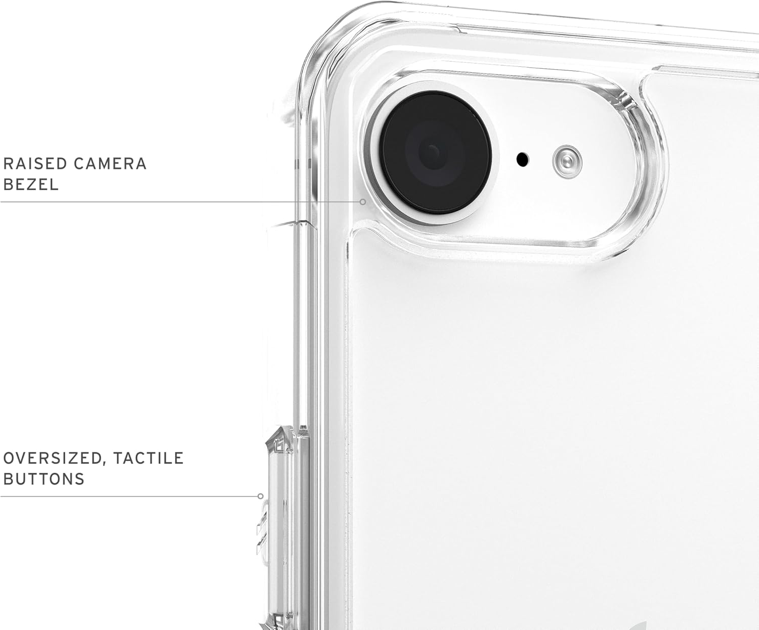 Urban Armor Gear Plyo Case Compatible Apple iPhone 16e Funda (Carga inalámbrica Compatible, Air-Soft Esquinas Resistentes a Las caídas, Borde Elevado) Ice (Transparente