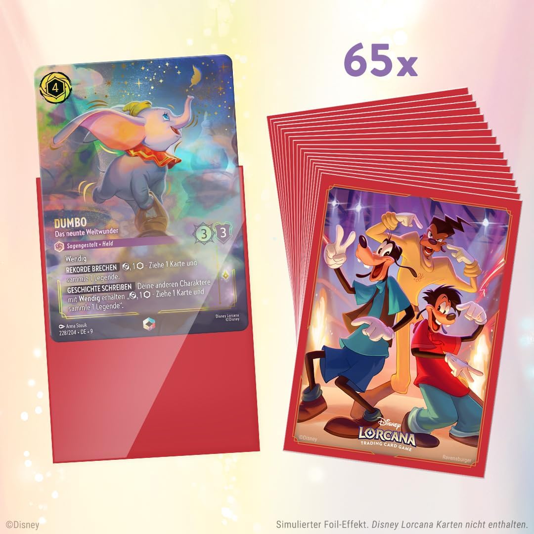 Disney Lorcana Trading Card Game: Mythen - Kartenhüllen Goofy, Max und Powerline