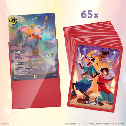 Disney Lorcana Trading Card Game: Mythen - Kartenhüllen Goofy, Max und Powerline