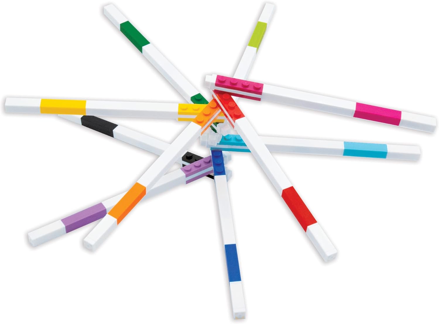 IQ LEGO Stationery 10 Pack Gel Pens (53100), Ages 6+, includes 10 gel pens, Black,Blue,Green,Lime,Orange,Violet