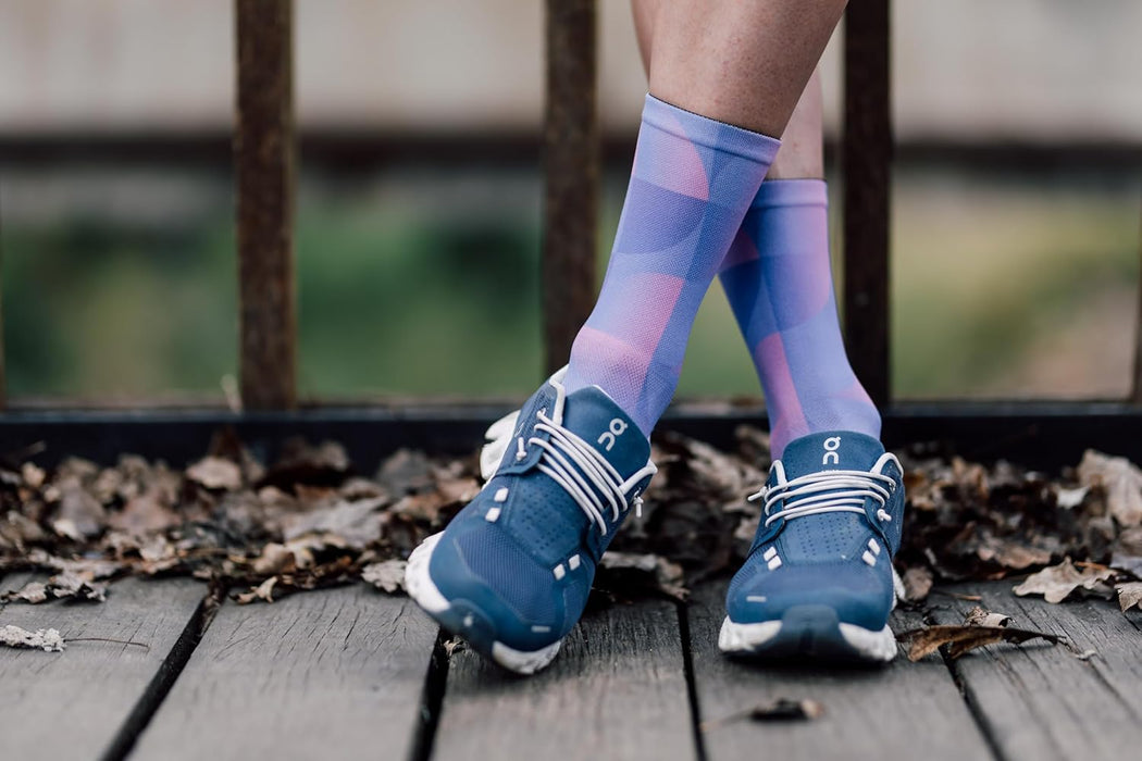 Sox Footwear Solid Purple Crew Socks