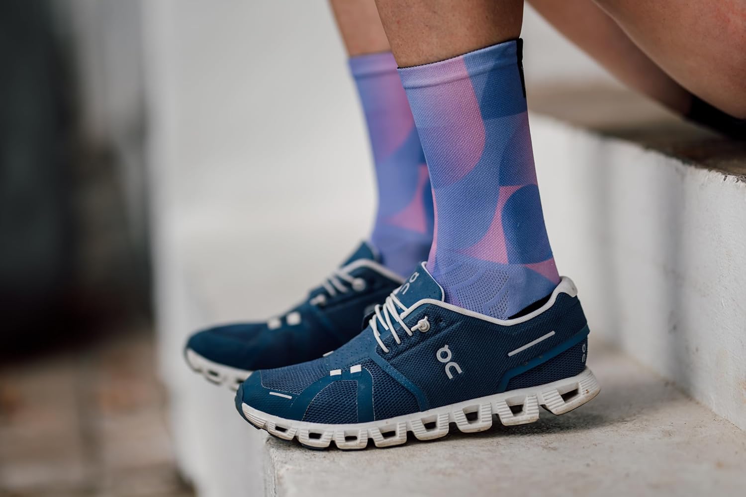 Sox Footwear Solid Purple Crew Socks