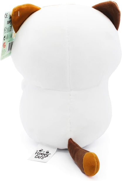 Joytoy - Funny Cats 24180 Funny Cat con zuppa – 25 cm peluche