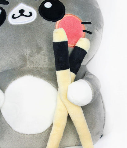 Joytoy - Funny Cats 24181 Funny Cat with Chopsticks - 25 cm Plush