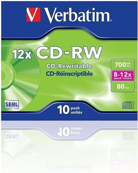 Verbatim CD-RW 700MB, Pack de 10 Unidades