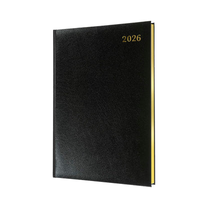 Collins - Management - Quarto 2026 12 Month Calendar Year Planner, Week-To-View with Appointments Diary - Black (QB7.99-25
