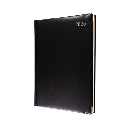 Collins - Classic - Manager 2026 12 Month Calendar Year Planner, Week-To-View with Appointments Diary - Black (1210V.99-26
