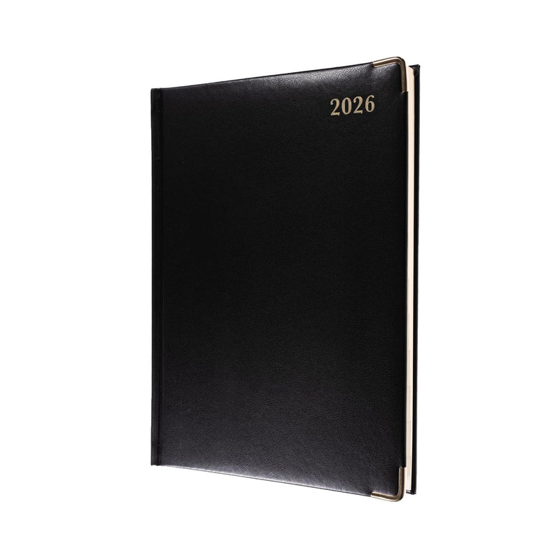 Collins - Classic - Manager 2026 12 Month Calendar Year Planner, Week-To-View with Appointments Diary - Black (1210V.99-26