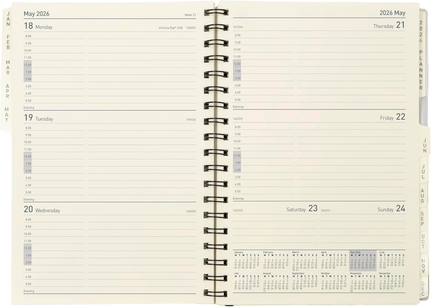 Collins - Elite - Executive 2026 12 Month Calendar Year Planner, Week-To-View with Appointments Diary - Black (1130V.99-26