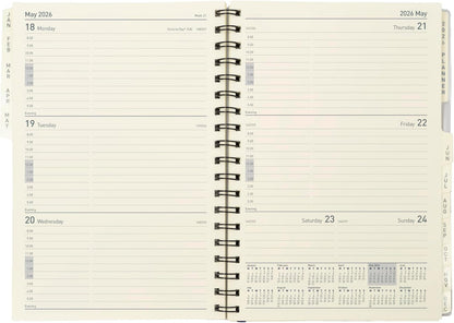 Collins - Elite - Executive 2026 12 Month Calendar Year Planner, Week-To-View with Appointments Diary - Black (1130V.99-26