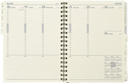 Collins - Elite - Manager 2026 12 Month Calendar Year Planner, Week-To-View with Appointments Diary - Black (1190V.99-26