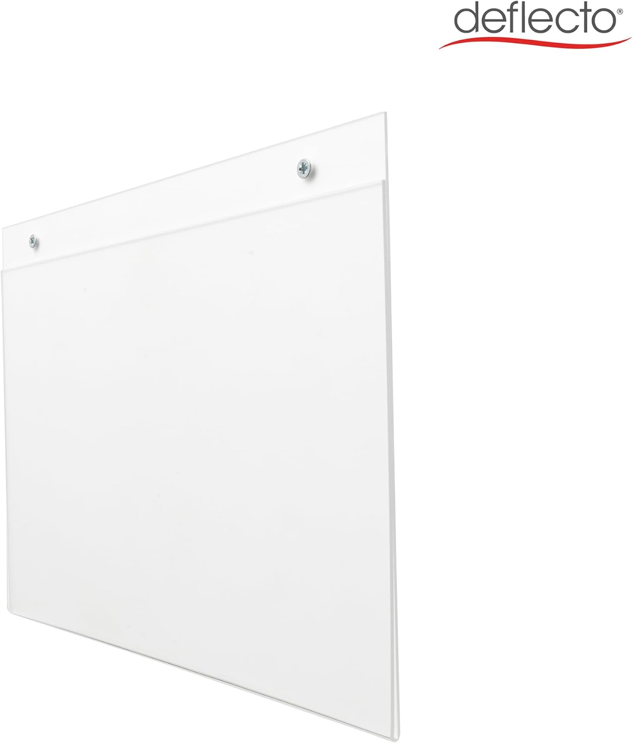 Deflecto A4 Landscape Wall Sign Holder - A4 Sign Holder - A4 Wall Mounted Document Holder - Poster Holder - Advertising Board Wall Display - Wall Mounted Letter Board Sign - Wall Message Board