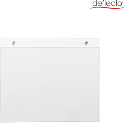 Deflecto A4 Landscape Wall Sign Holder - A4 Sign Holder - A4 Wall Mounted Document Holder - Poster Holder - Advertising Board Wall Display - Wall Mounted Letter Board Sign - Wall Message Board