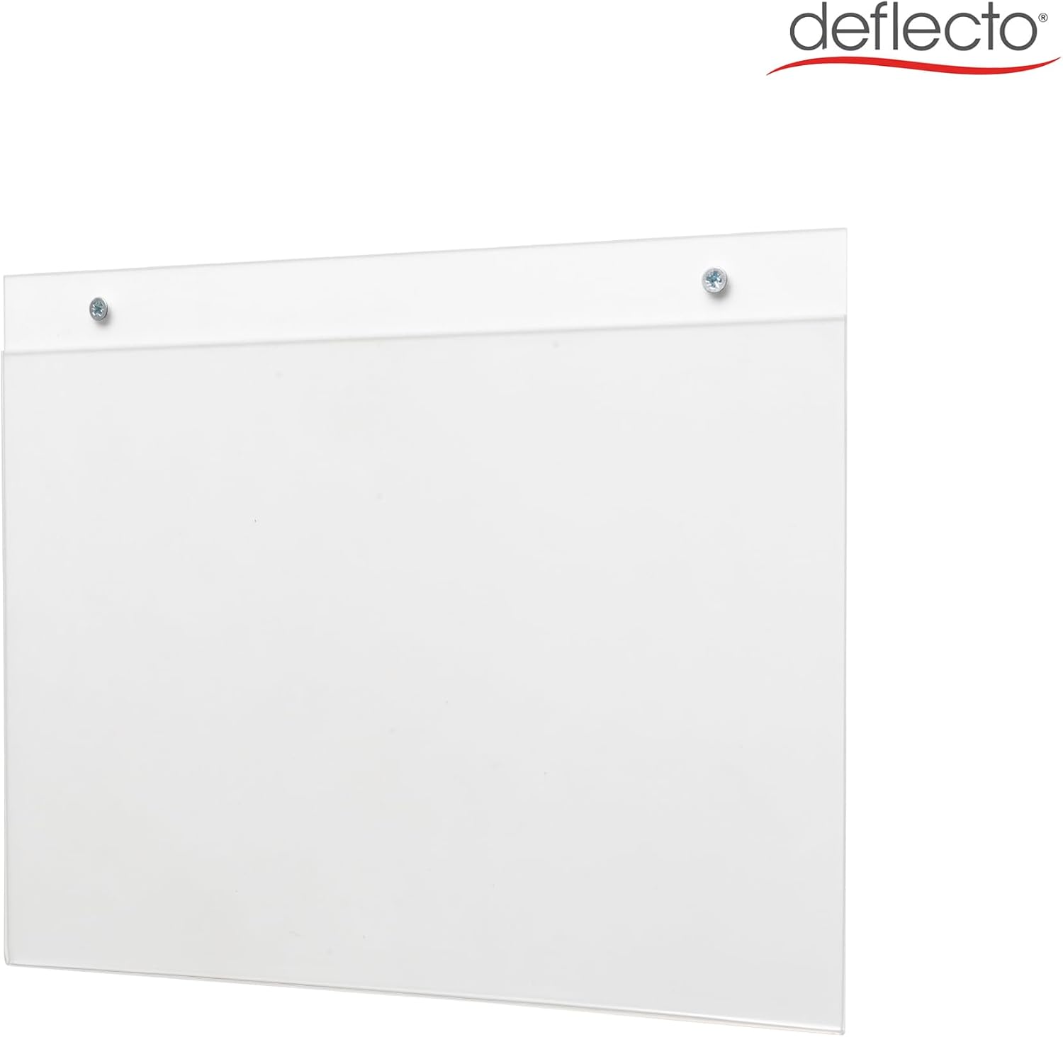 Deflecto A4 Landscape Wall Sign Holder - A4 Sign Holder - A4 Wall Mounted Document Holder - Poster Holder - Advertising Board Wall Display - Wall Mounted Letter Board Sign - Wall Message Board