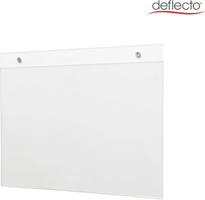 Deflecto A4 Landscape Wall Sign Holder - A4 Sign Holder - A4 Wall Mounted Document Holder - Poster Holder - Advertising Board Wall Display - Wall Mounted Letter Board Sign - Wall Message Board