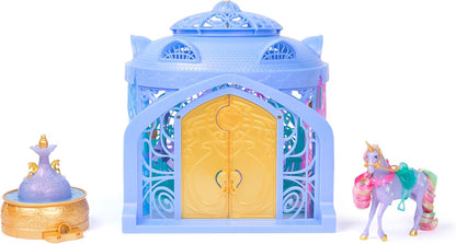 Unicorn Academy, Starglow Fountain & Stable Playset with Wildstar, Lights and Sounds, 24 Accessories, Dolls and Unicorn Toys for Girls Aged 4 and up