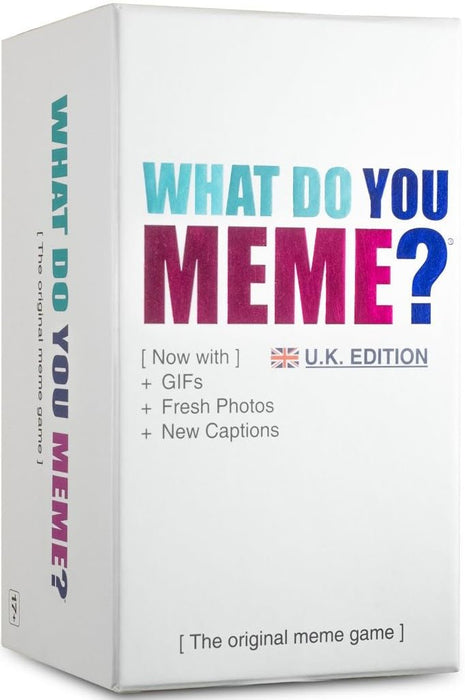 WHAT DO YOU MEME? Core Game (New UK Edition) Now Including GIF's by Relatable, The Essential Adult Party Game for Meme Lovers Now with Refreshed Content, Great for Adult Games for Game Night, 17+