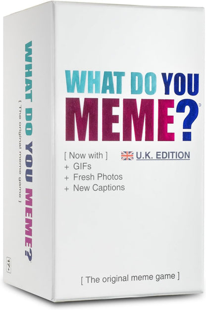 WHAT DO YOU MEME? Core Game (New UK Edition) Now Including GIF's by Relatable, The Essential Adult Party Game for Meme Lovers Now with Refreshed Content, Great for Adult Games for Game Night, 17+
