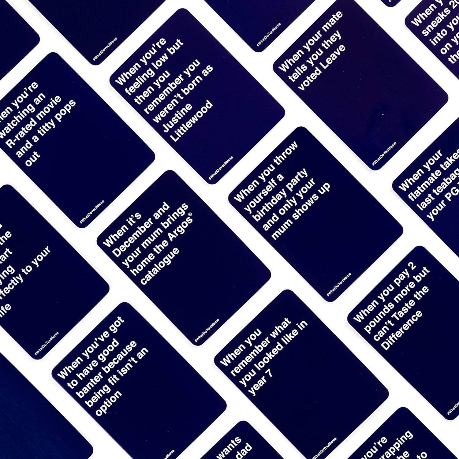 WHAT DO YOU MEME? Core Game (New UK Edition) Now Including GIF's by Relatable, The Essential Adult Party Game for Meme Lovers Now with Refreshed Content, Great for Adult Games for Game Night, 17+