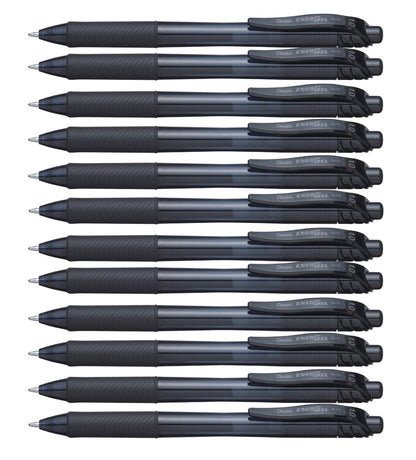 Pentel 1.0mm Energel Retractable Gel Rollerball Pen - Black, 12 Count (Pack of 1