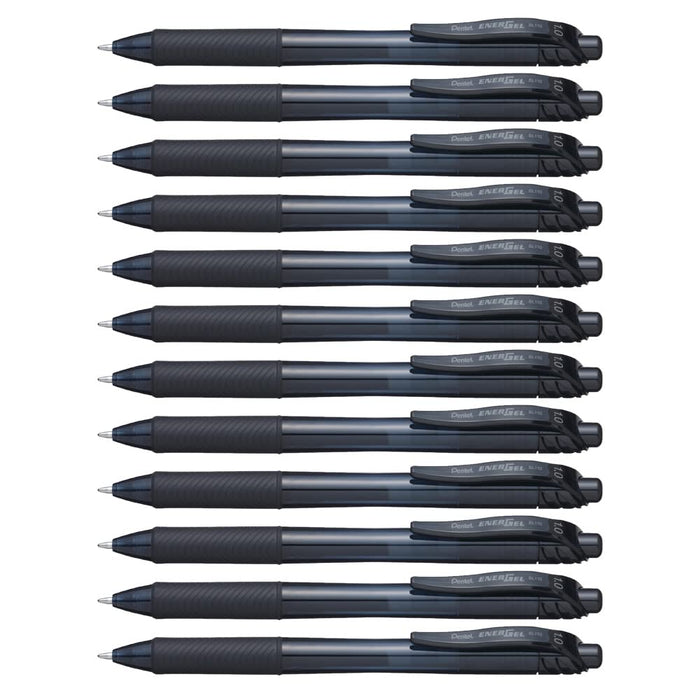 Pentel 1.0mm Energel Retractable Gel Rollerball Pen - Black, 12 Count (Pack of 1