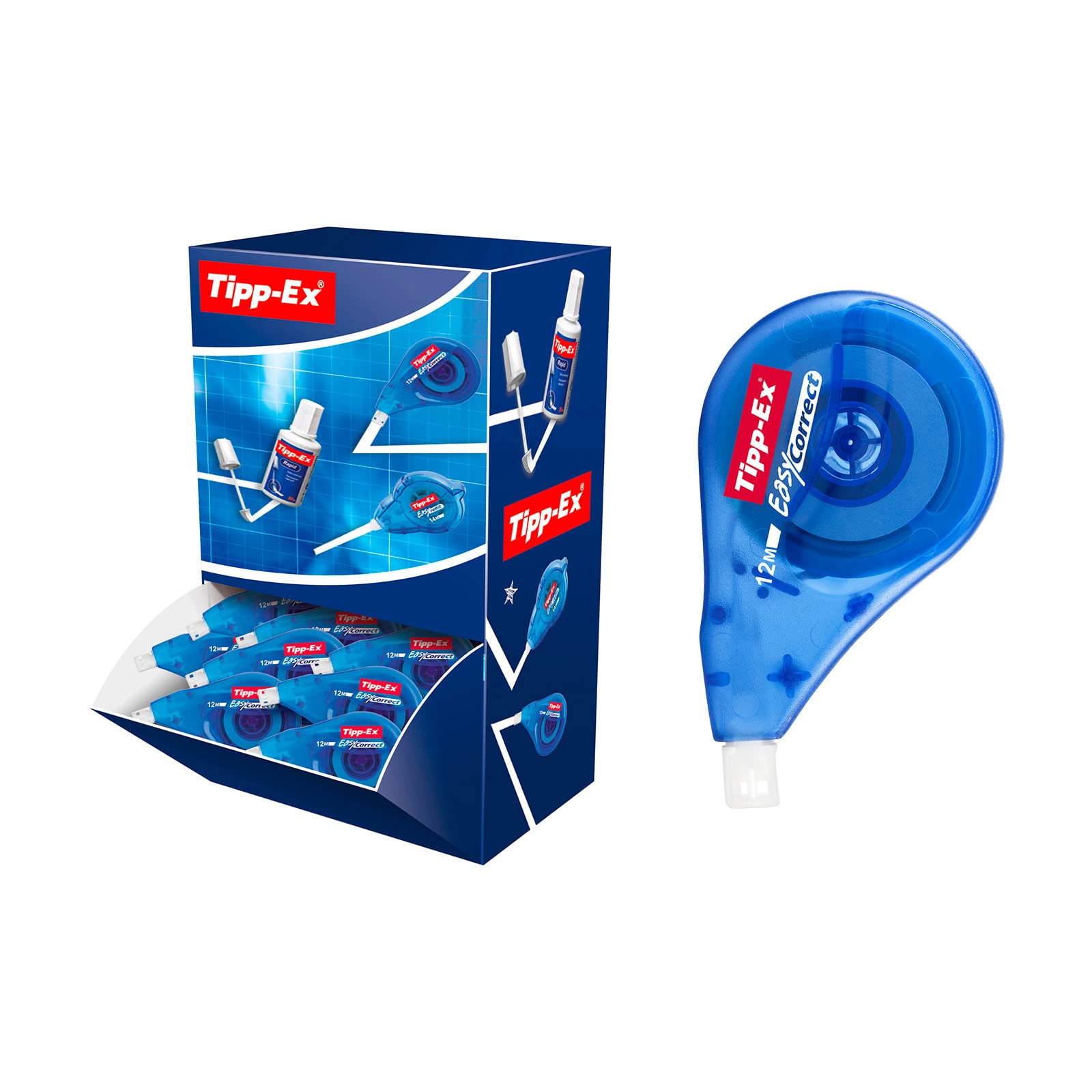 Tipp-Ex Easy Correct Long Correction Extra Tear-Resistant Tape - 4.2 mm x 12 m - Value Pack, (Box of 15 + 5