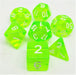 Dice4friends DIC37272 - Juego de Dados Transparentes: Lightgreen (7