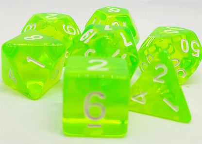 Dice4friends DIC37272 - Juego de Dados Transparentes: Lightgreen (7