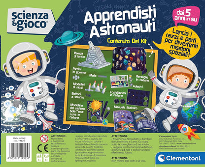 Clementoni 19325 Wissenschaft und Spiel Lab – Lehrer Astronaut – Wissenschaftsspiel 5 Jahre, Weltraumspiel, Labor für Kinder – Made in Italy, Italienisch