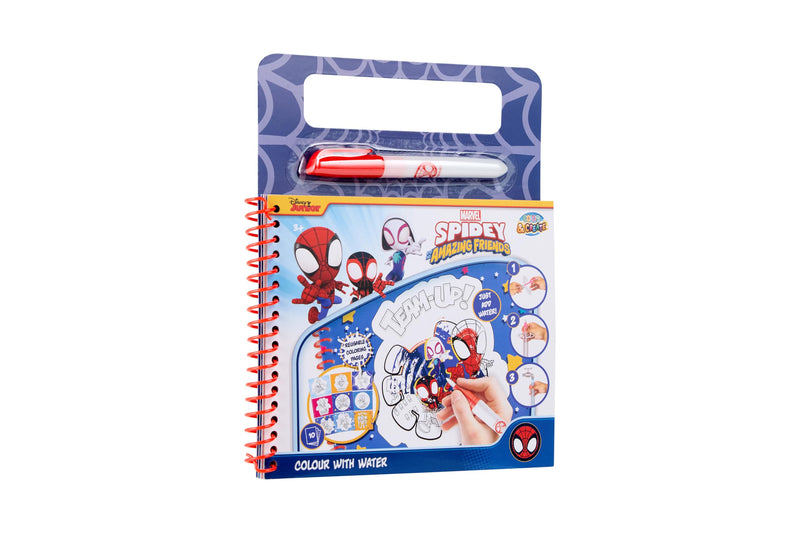 Marvel Spidey Kleurboek met water, herbruikbare tekenset voor kinderen, inclusief waterstift, Spidey and His Amazing Friends knutselset, creatief speelgoed voor jongens en meisjes, vanaf 3 jaar