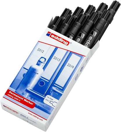 Edding 2000C Permanent Marker Bullet Tip Black (Pack of 10) 2000C-001