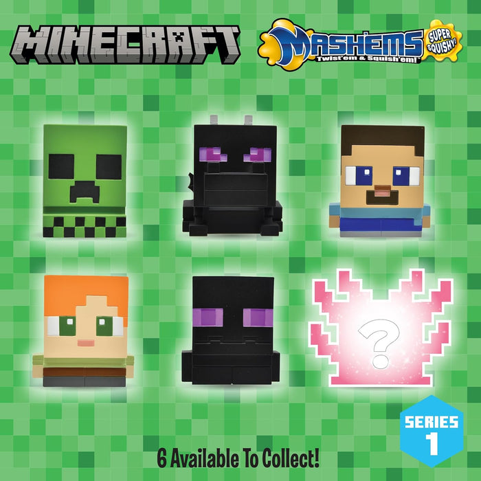 Mash'ems Minecraft, Collectable Squishy Characters, Minecraft Toys, Minecraft , Boys Collectibles