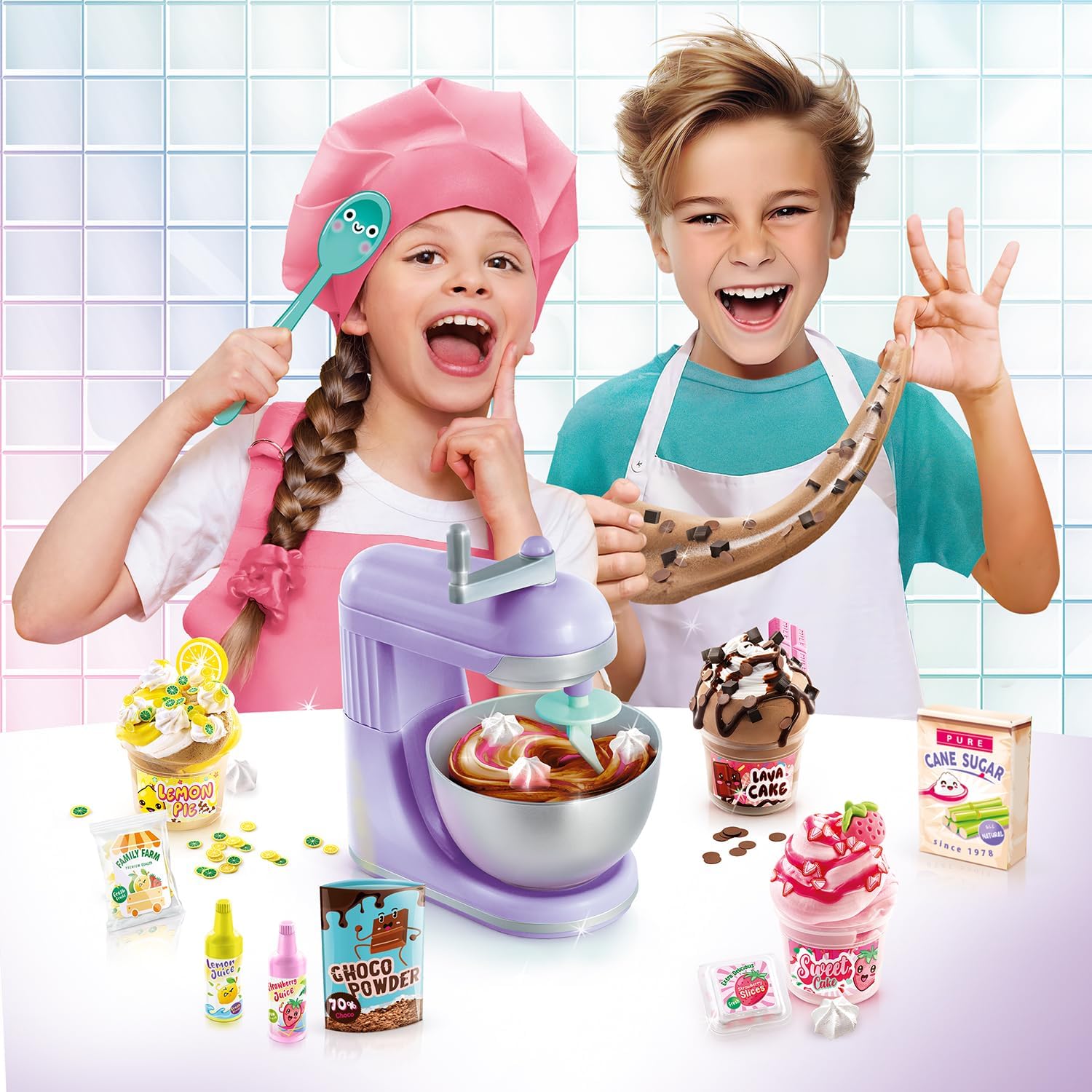 Canal Toys - So Slime - Yummy Twist & Slime - Mini Mixer für Slime-Rezepte - 3 Farben & süße Deko - ungiftig & leicht zu reinigen - DIY-Spielzeug & Geschenkidee für Kinder ab 6 Jahren - SSC 357