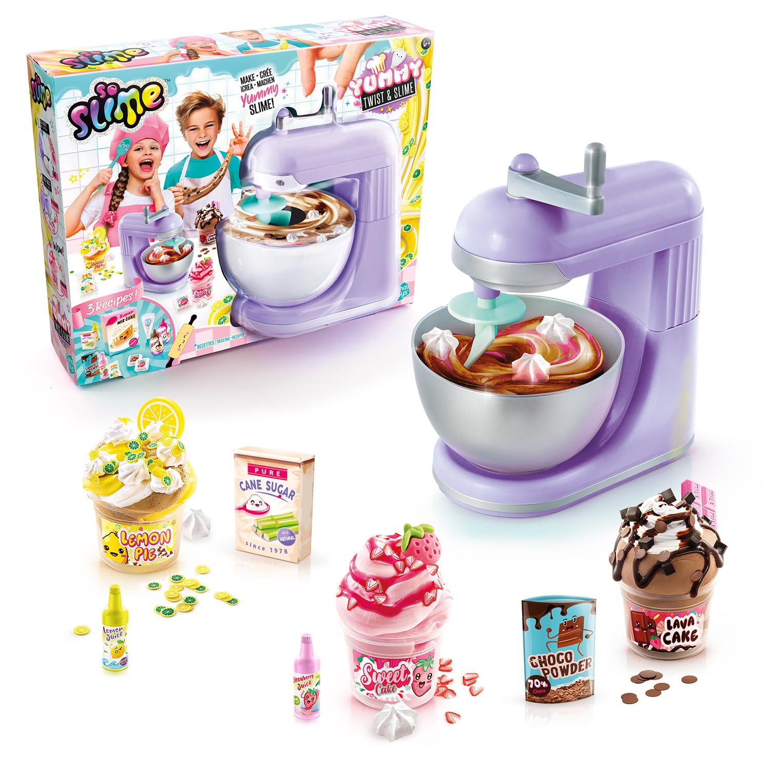 Canal Toys - So Slime - Yummy Twist & Slime - Mini Mixer für Slime-Rezepte - 3 Farben & süße Deko - ungiftig & leicht zu reinigen - DIY-Spielzeug & Geschenkidee für Kinder ab 6 Jahren - SSC 357