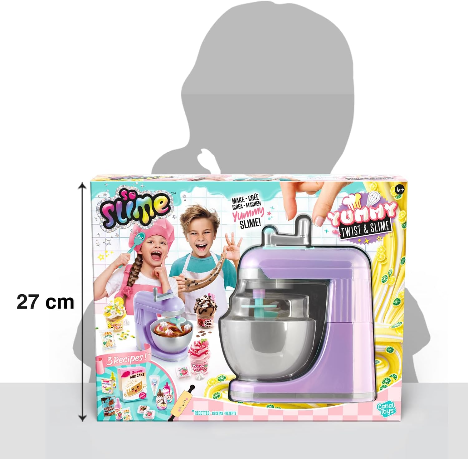 Canal Toys - So Slime - Yummy Twist & Slime - Mini Mixer für Slime-Rezepte - 3 Farben & süße Deko - ungiftig & leicht zu reinigen - DIY-Spielzeug & Geschenkidee für Kinder ab 6 Jahren - SSC 357