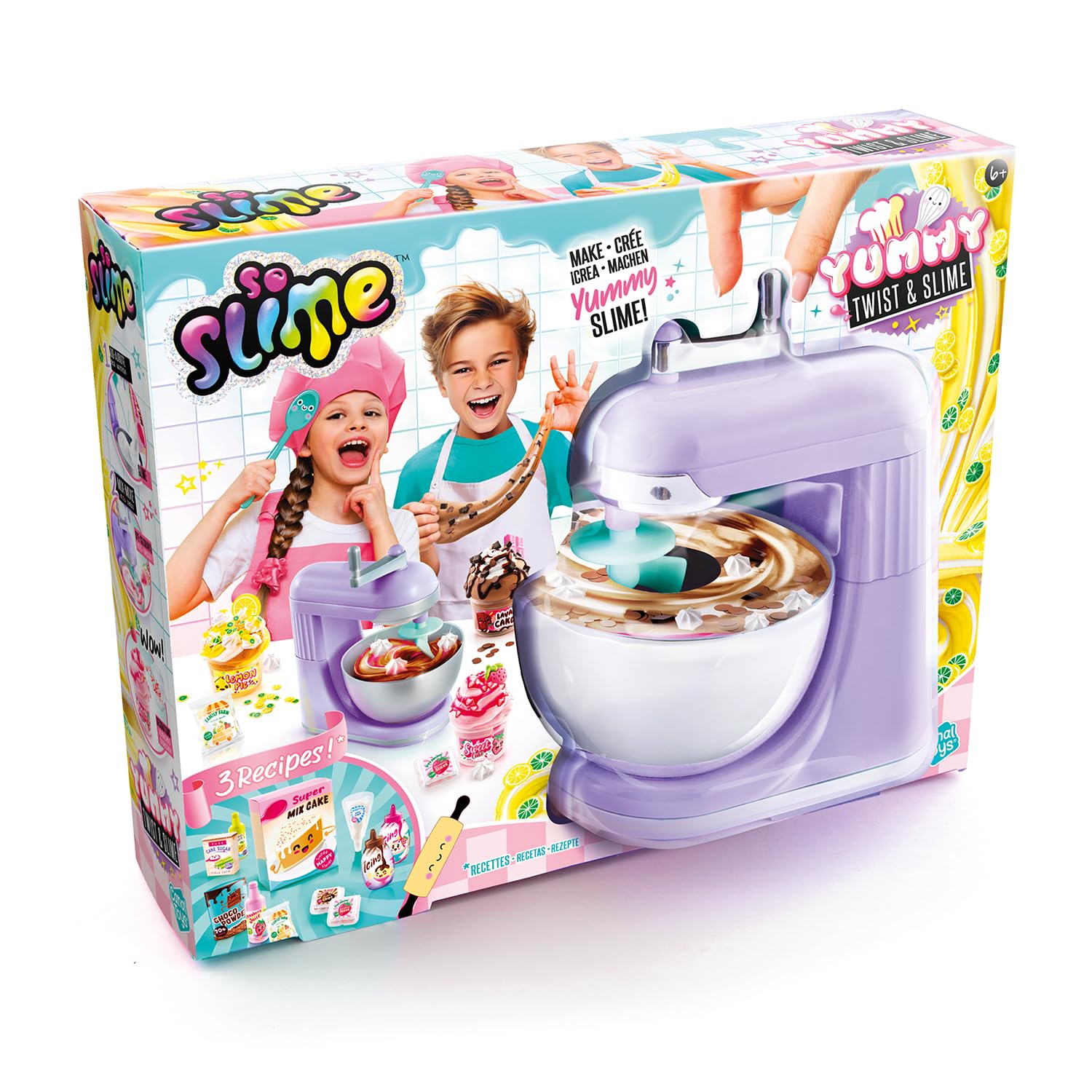 Canal Toys - So Slime - Yummy Twist & Slime - Mini Mixer für Slime-Rezepte - 3 Farben & süße Deko - ungiftig & leicht zu reinigen - DIY-Spielzeug & Geschenkidee für Kinder ab 6 Jahren - SSC 357