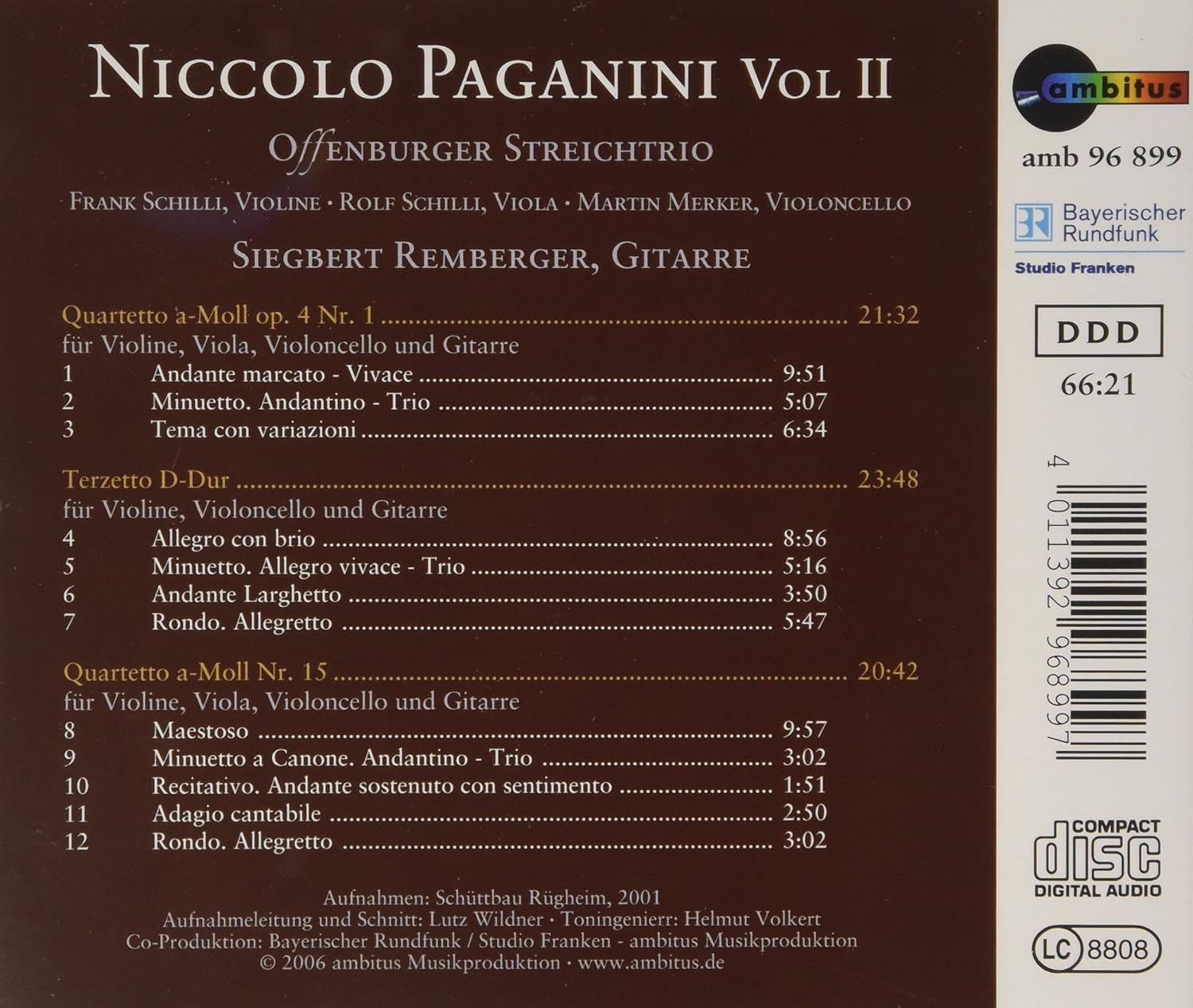 Paganini:Kammermusik mit Gitarre 2