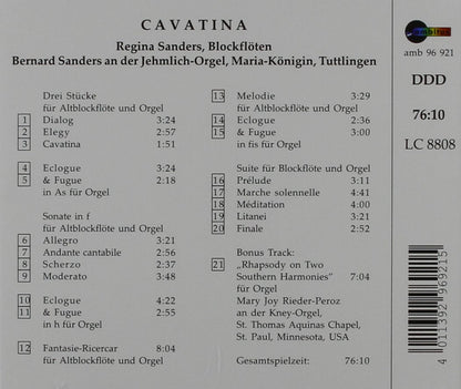 Cavatina/Blockflöte+Orgel