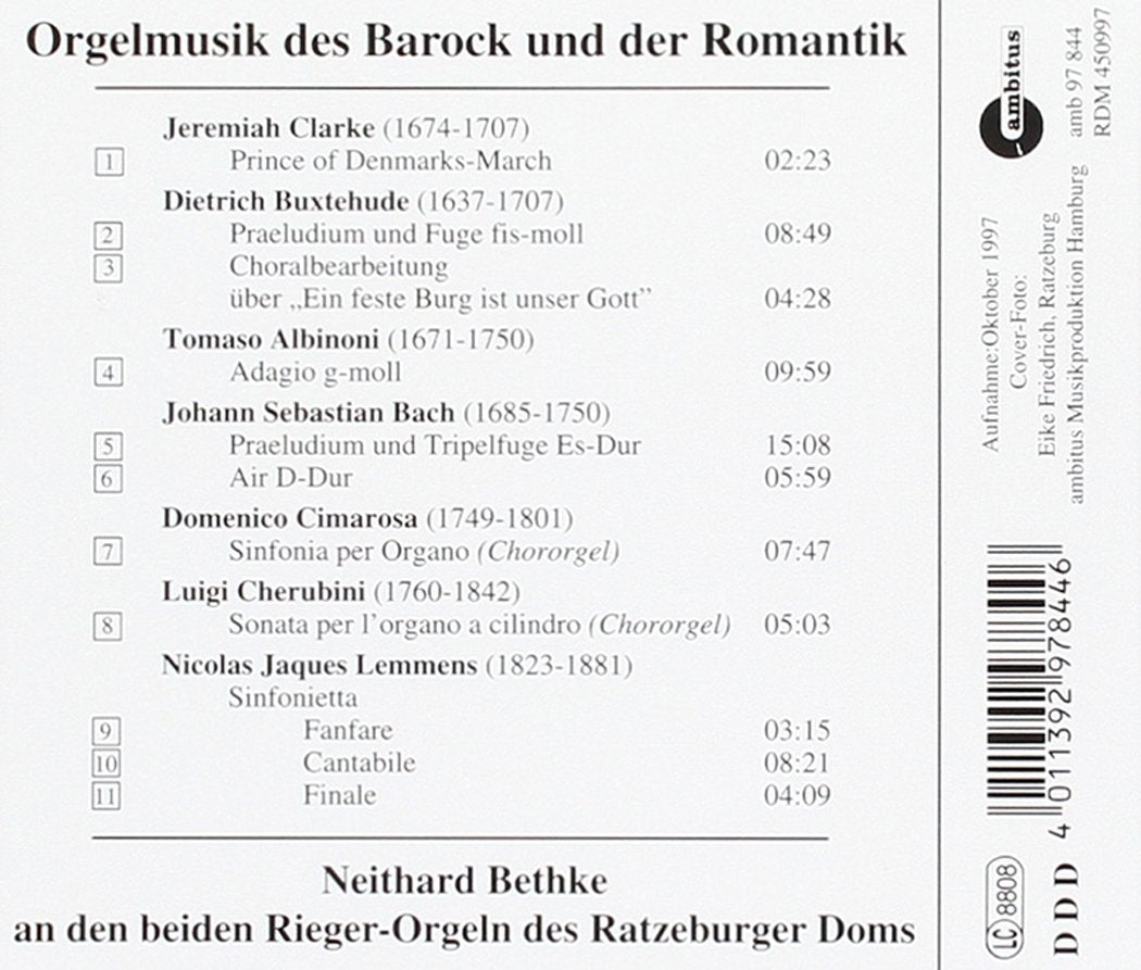 Orgelmusik des Barock